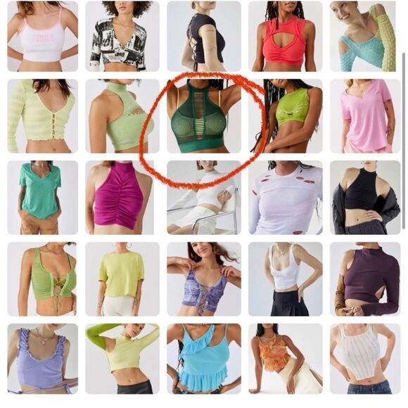 NEW! Urban Outfitters Fishnet Crop in sz XS/S NWT - Picture 2 of 3